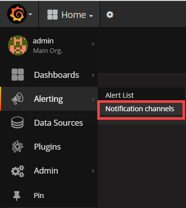 Grafana notification channels